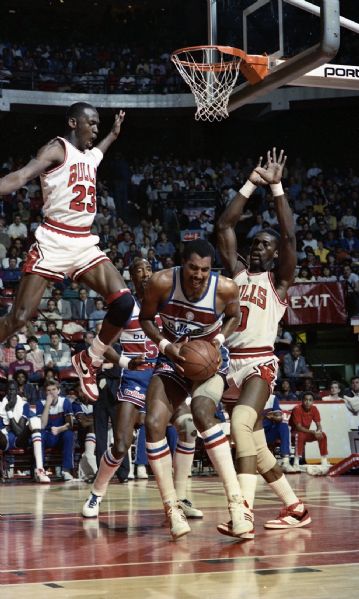 1986 Chicago Bulls Versus Washington Bullets "Chicago Sun-Times" Original Full Color Negative Strips (Chicago Sun-Times Archives/MEARS Photo LOA) - Lot of 5