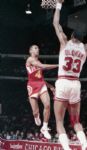 1986 Chicago Bulls Versus Atlanta Hawks Chicago Sun-Times Original Full Color Negative Strips (Chicago Sun-Times Archives/MEARS Photo LOA) - Lot of 6
