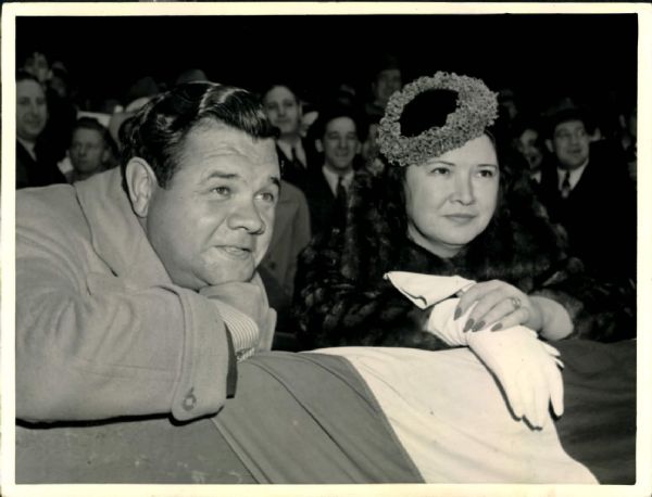 1930s circa Mr. and Mrs. Babe Ruth New York Yankees "The Sporting News Collection Archives" Original 6.5" x 8.5" Photo (Sporting News Collection Hologram/MEARS Photo LOA)