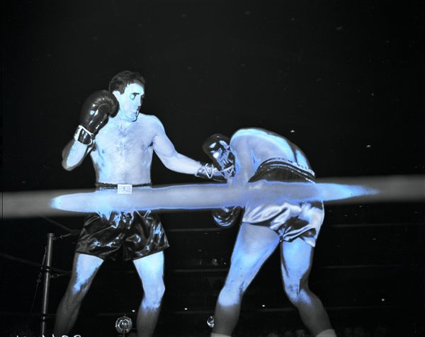 1948 Joe Louis Billy Conn Fight "Chicago Sun-Times" Original 4" x 5" B & W Negative (Chicago Sun-Times Archives/MEARS Photo LOA) - Lot of 4