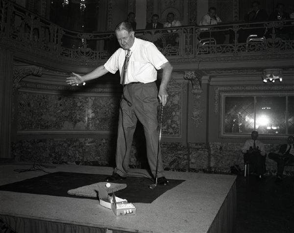 1960 Byron Nelson Illinois PGA Golf Clinic "The Chicago Sun-Times" Original 4" X 5" B & W Negatives (Chicago Sun-Times Hologram/MEARS Photo LOA) - Lot of 6