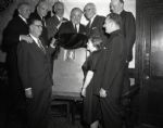 1962 Knute Rockne Plaque Unveiled "Chicago Sun-Times" Original 4" x 5" B & W Negatives (Chicago Sun-Times Archives/MEARS Photo LOA) - Lot of 3