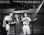 1953 Joe Adcock Don Liddle Milwaukee Braves "Chicago Sun-Times" Original 4" x 5" B & W Negative (Chicago Sun-Times Archives/MEARS Photo LOA)