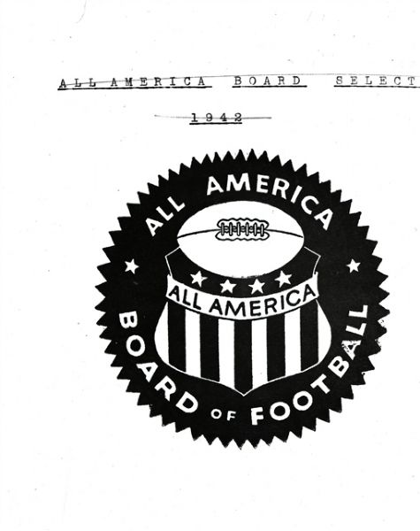 1942 All-American Board of Football Logo "Chicago Sun-Times" Original 4" x 5" B & W Negatives (Chicago Sun-Times Archives/MEARS Photo LOA)