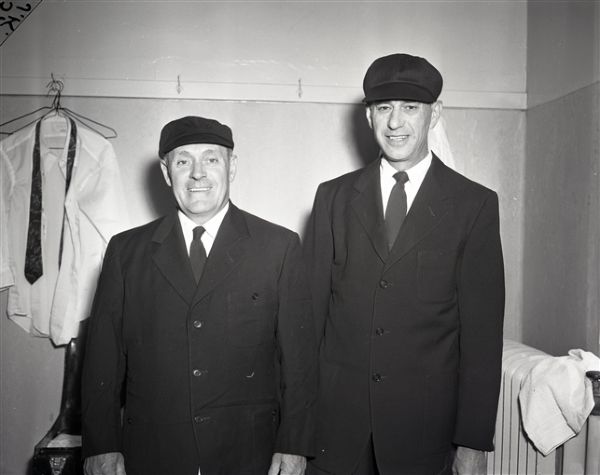 1954 National League Umpires Bill Stewart & Bill Engeln "Chicago Sun-Times" Original 4" x 5" B & W Negative (Chicago Sun-Times Archives/MEARS Photo LOA)