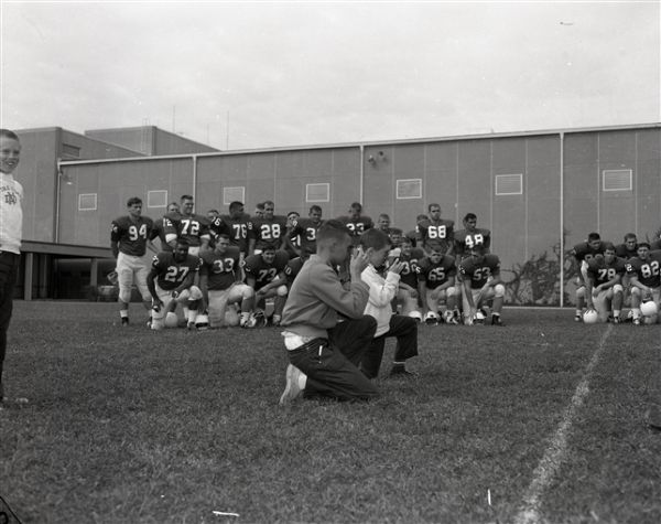 1963 Northwestern Coach Ara Parseghian "Chicago Sun-Times" Original 4" x 5" B & W Negatives (Chicago Sun-Times Archives/MEARS Photo LOA) - Lot of 2