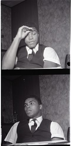 1966 Cassius Clay "Chicago Sun-Times" Original B & W Negatives (Chicago Sun-Times Archives/MEARS Photo LOA) - Lot of 2