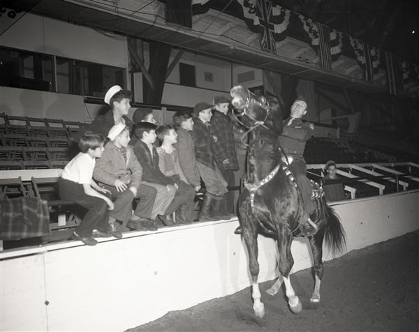 1944 Gene Autry Horse Show "The Chicago Sun-Times" Original 4" x 5" B & W Negatives (Chicago Sun-Times Hologram/MEARS Photo LOA) - Lot of 3