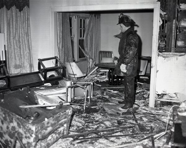 1955 Cassius Clay / Muhammad Ali s Apartment After a Fire "The Chicago Sun-Times" Original 4" x 5" B & W Negatives (Chicago Sun-Times Hologram/MEARS Photo LOA) - Lot of 2