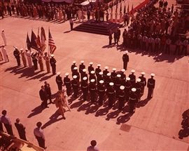 1959 Queen Elizabeth II in Chicago "The Chicago Sun-Times" Original 4" x 5" Color Negative (Chicago Sun-Times Hologram/MEARS Photo LOA)