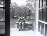 1940s circa Joe Louis at his Michigan Cabin The Chicago Sun-Times Original 4 x 5 B & W Negatives (Chicago Sun-Times Hologram/MEARS Photo LOA) - Lot of 5