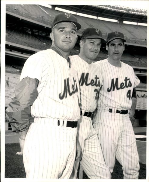 1968 Bill Short Cal Koonce Ron Taylor New York Mets "The Sporting News Collection Archives" Original Photo (Sporting News Collection Hologram/MEARS Photo LOA)