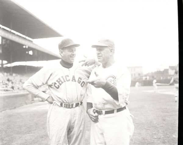 1948 Chicago Skipper Ted Lyons White Sox and Charlie Grimm Cubs "Sun-Times" Original 4" x 5" B & W Negatives (Chicago Sun-Times Archives/MEARS Photo LOA)