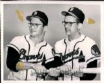 1950 Earl Torgeson Murray Wall Boston Braves "The Sporting News Collection Archives" Original 7" x 9" Photo (Sporting News Collection Hologram/MEARS Photo LOA)
