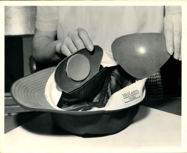 1940s circa Wilson Cap Sporting Equipment "The Sporting News Collection Archives" Original Photo (Sporting News Collection Hologram/MEARS Photo LOA)