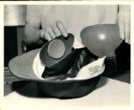 1940s circa Wilson Cap Sporting Equipment "The Sporting News Collection Archives" Original Photo (Sporting News Collection Hologram/MEARS Photo LOA)