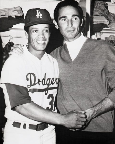 1959-66 Sandy Koufax Maury Wills Los Angeles Dodgers "The Sporting News" Original 3.25" x 4.25" Black And White Negative (The Sporting News Collection/MEARS Auction LOA) 