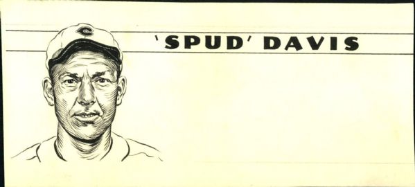1930-40s Davis Illustrations "The Sporting News" Original Illustration Artwork (Sporting News Collection Hologram/MEARS LOA) Unique, 1:1 - Lot of 4