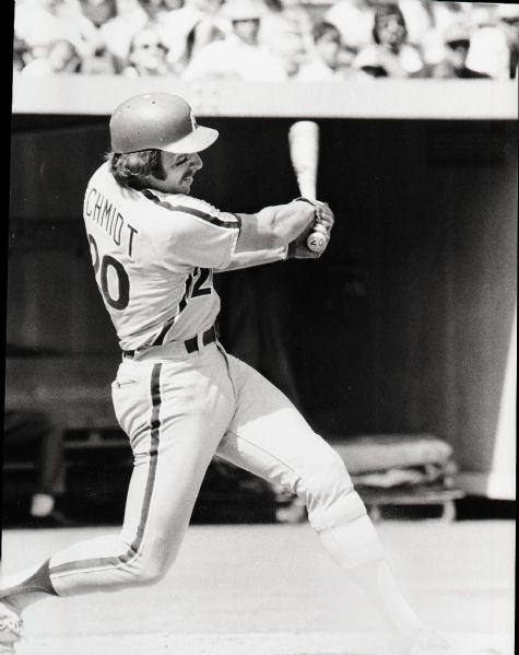 1973-84 Mike Schmidt Philadelphia Phillies "The Sporting News" Original 3" x 4" Black And White Negative (The Sporting News Collection/MEARS Auction LOA) 