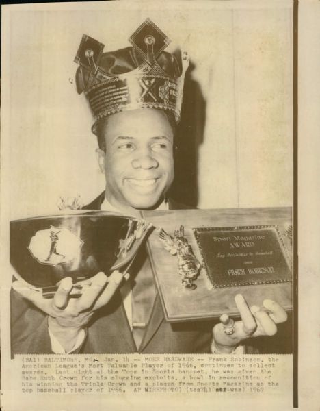 1966 Frank Robinson Top Performer Baltimore Orioles "The Sporting News Collection Archives" Original 8" x 10" Photo (Sporting News Collection Hologram/MEARS Photo LOA)
