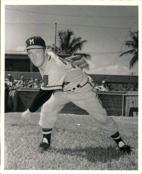 1956 Lou Sleater Milwaukee Braves "The Sporting News Collection Archives" Original 8" x 10" Photos (Sporting News Collection Hologram/MEARS Photo LOA) - Lot of 2