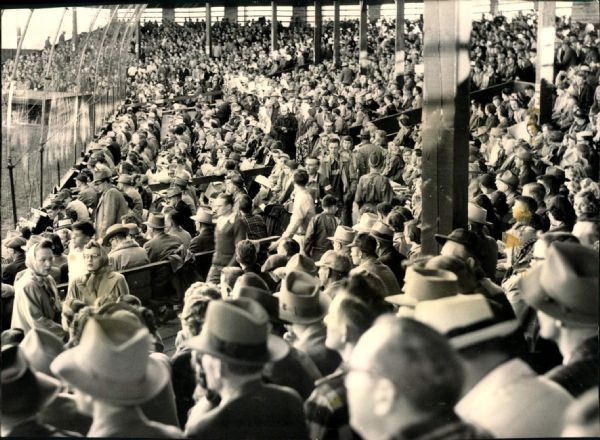 1951 Fargo Moorehead Twins Home Opener Crowd "The Sporting News Collection Archives" Original 7.5" x 10.5" Photo (Sporting News Collection Hologram/MEARS Photo LOA)