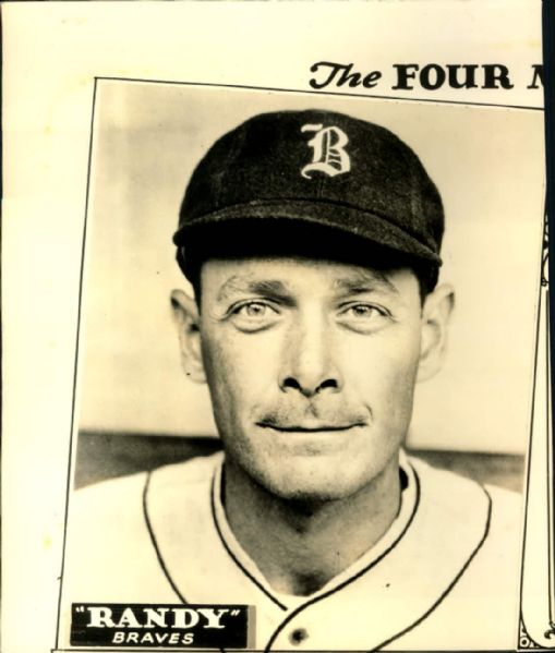 1932 Randy Moore Boston Braves "The Sporting News Collection Archives" Original Photo (Sporting News Collection Hologram/MEARS Photo LOA)