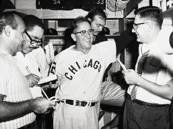 1951-65 Al Lopez Cleveland Indians Chicago White Sox "The Sporting News" Original Black And White Negatives (The Sporting News Collection/MEARS Auction LOA) - Lot of 2 