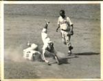 1944 Andy Pafko Chicago Cubs Whitey Wietelmann Boston Braves "The Sporting News Collection Archives" Original Photo (Sporting News Collection Hologram/MEARS Photo LOA)