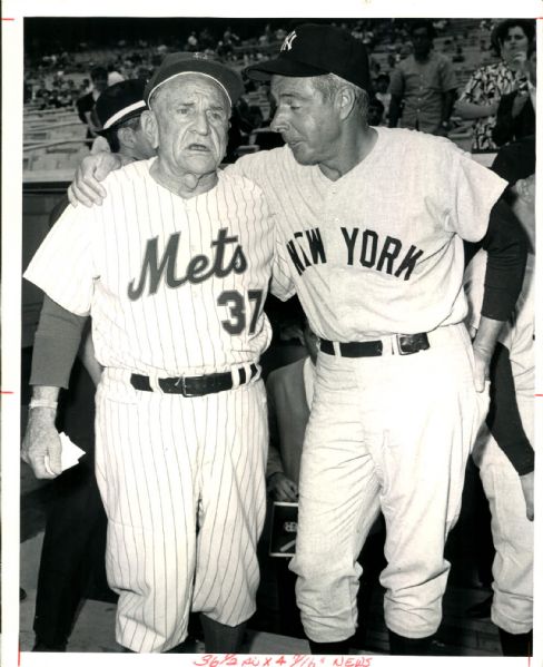 1967 Joe DiMaggio Casey Stengel "The Sporting News Collection Archives" Original 8" x 10" Photo (Sporting News Collection Hologram/MEARS Photo LOA)