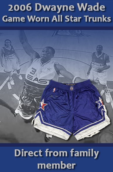 2006 Dwyane Wade Miami Heat Game Worn Signed All Star Shorts  Used For Game Winning Shot Sourced From Family Member (MEARS Auction LOA)