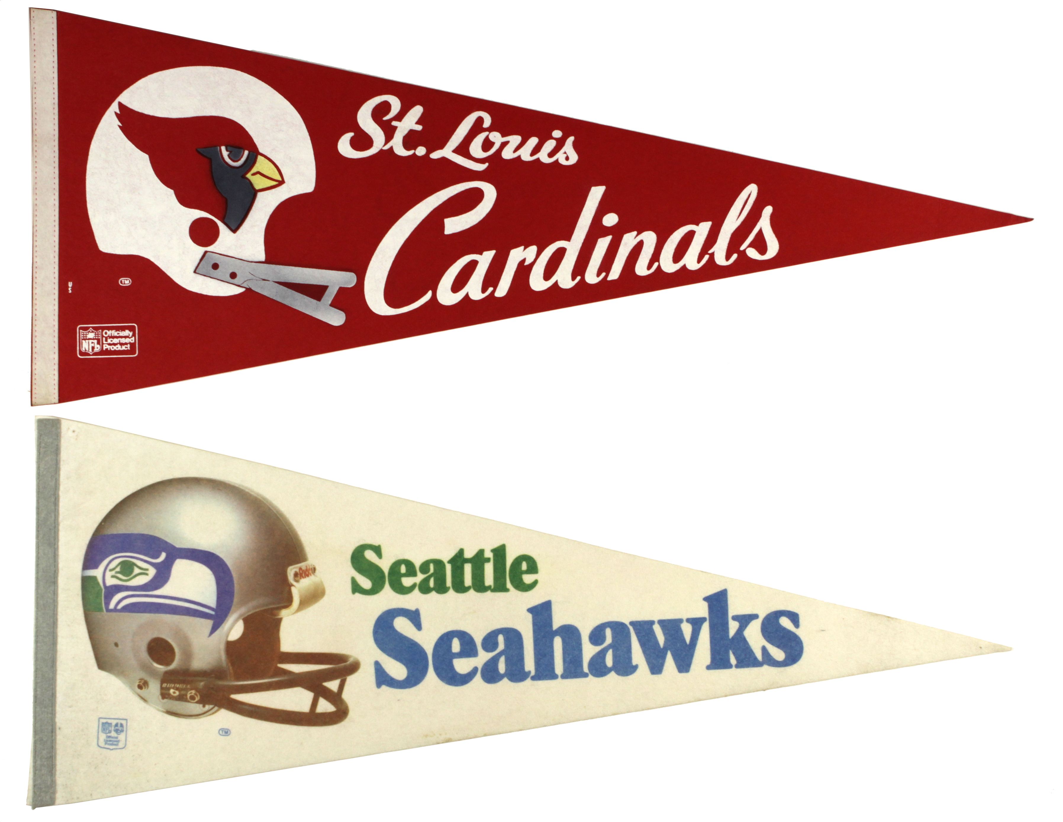 ST LOUIS CARDINALS VINTAGE 1980s NFL FOOTBALL HELMET PENNANT