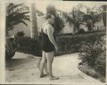 1929 Al "Scarface" Capone in a Bathing Suit at His Palm Island Florida Estate "Rogers Photo Archive" Original 8" x 10" Photo (MEARS Photo LOA) 
