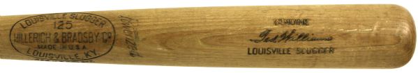 1950-55 Ted Williams Boston Red Sox Louisville Slugger Professional Model Bat (MEARS A9)