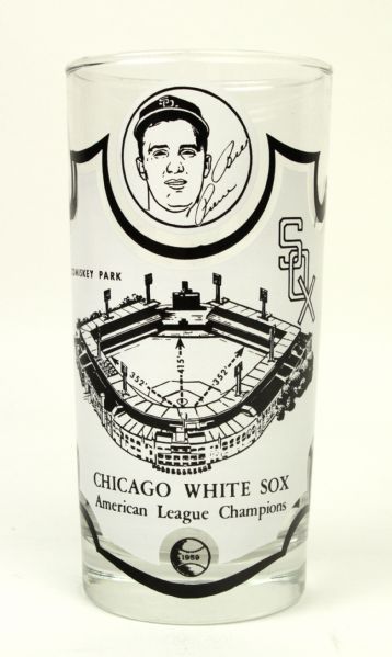 1959 Extremely Rare Bill Pierce Chicago White Sox AL Champions Drinking Glass