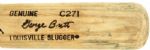 1989 George Brett Kansas City Royals Louisville Slugger Professional Model Signed Game Used Bat (MEARS A10) w/ Provenance