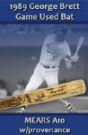 1989 George Brett Kansas City Royals Louisville Slugger Professional Model Signed Game Used Bat (MEARS A10) w/ Provenance