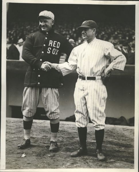 1923 Frank Chance Miller Huggins Boston Red Sox New York Yankees "Rogers Photo Archive" Original 8" x 10" Photo (MEARS Photo LOA) 