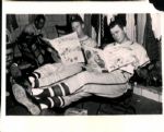 1957 Dave Jolly and Joe Adcock Milwaukee Braves "The Sporting News Collection Archives" Original 8" x 10" Photo (Sporting News Collection Hologram/MEARS Photo LOA)