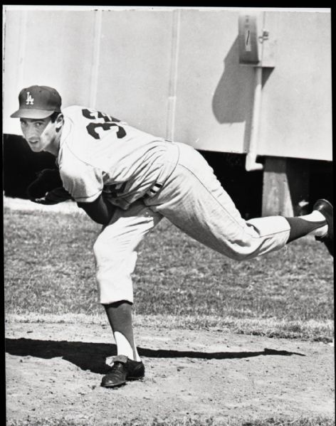 1958-66 Sandy Koufax Los Angeles Dodgers "The Sporting News" Original 2.5" x 3.25" Black And White Negative (The Sporting News Collection/MEARS Auction LOA) 