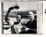 1974 Hank Aaron Atlanta Braves 714 Home Runs Trophy "The Sporting News Collection Archives" Original Photo (Sporting News Collection Hologram/MEARS Photo LOA)