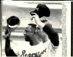 1970 Hank Aaron Hoyt Wilhelm Atlanta Braves "The Sporting News Collection Archives" Original Photo (Sporting News Collection Hologram/MEARS Photo LOA)