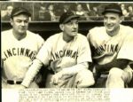 1940 Jimmy Wilson Bill McKechnie Bucky Walters "The Chicago Sun Times Archives" Original 7.5" x 9.5" Photo (Chicago Sun Times Archive Hologram/MEARS Photo LOA)