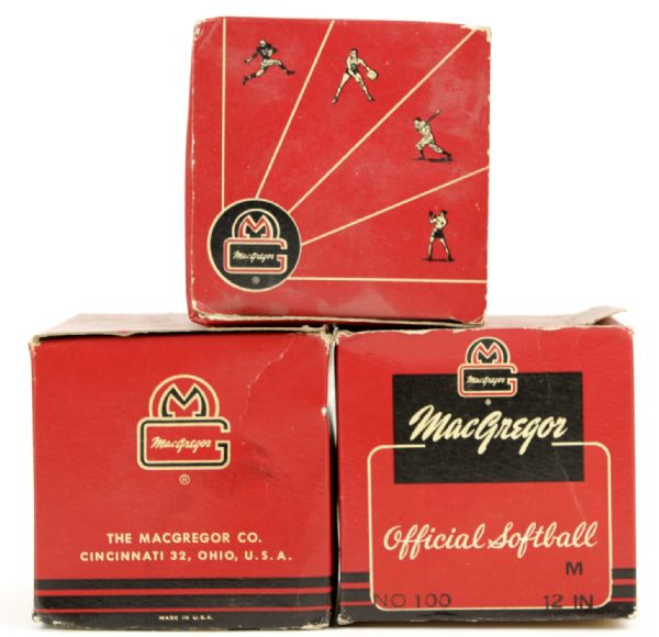 1950s Vintage MacGregor Softball - Lot of 3