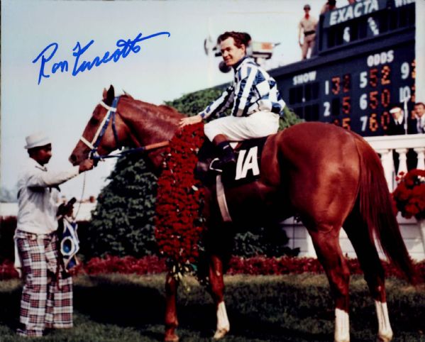 Ron Turcotte (Jockey of Secretariat) Signed 8" x 10" Color Photo - JSA