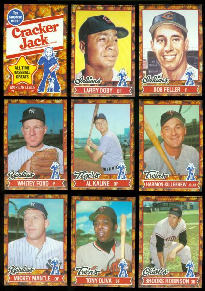 1982 Topps Cracker Jack All Time Baseball Greats Hand-Cut Complete Set (18)