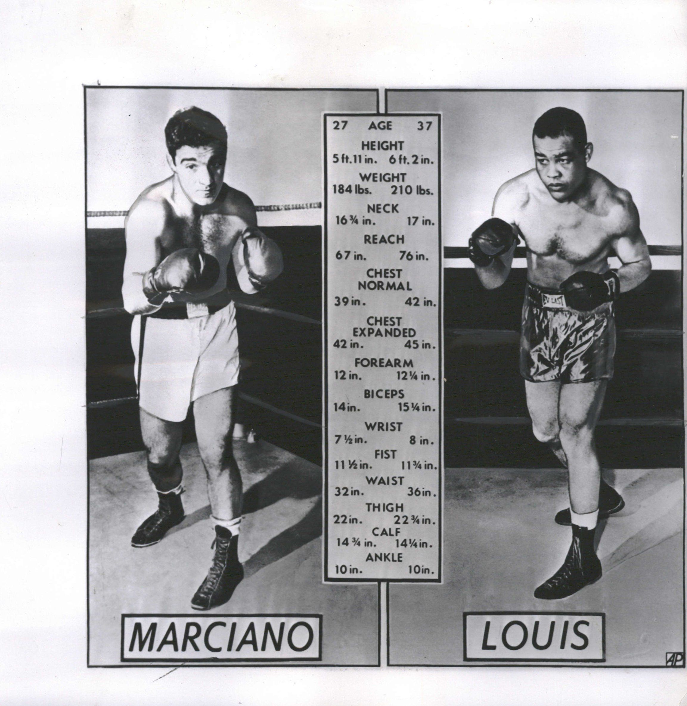Marciano – Rocky Marciano and Joe Louis Vintage Press Photo – Item  VPMARC131
