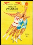 Tough 1961/62 Chicago Packers High Grade Basketball Program 