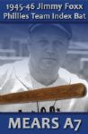 1945-46 Jimmie Foxx Philadelphia Phillies era Team Index H&B Louisville Slugger Professional Model Game Used Bat (MEARS A7) Factory recorded as one of the last bats made for Foxx!!!