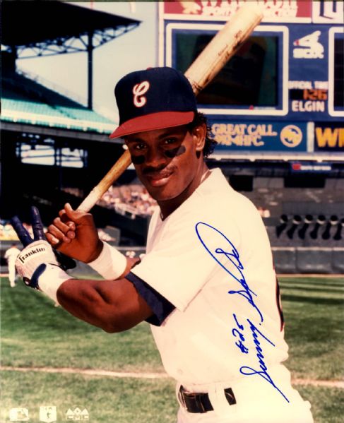 1989-91 Sammy Sosa Chicago White Sox Signed 8" x 10" Photo (MEARS Auction LOA)